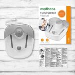 Medisana Fusssprudelbad mit Fussreflexzonenmassage, Vibration & Warmhaltefunktion, bis Schuhgrösse 44/46