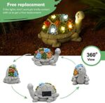 Yeomoo Solar Gartenfiguren - Charmante Deko für Draussen mit LED Solarleuchten