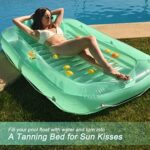 Float Joy Tanning Pool Luftmatratze für Erwachsene - Aufblasbare Gross-Wasserhängematte