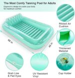 Float Joy Tanning Pool Luftmatratze für Erwachsene - Aufblasbare Gross-Wasserhängematte