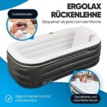 TIMELAX® Aufblasbare Badewanne mit Ergonomischer Rückenlehne