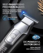 RENPHO Profi Haarschneider, 0mm T-Klingen-Trimmer mit LED-Anzeige