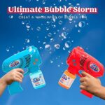 JOYIN 2 Seifenblasenpistolen mit Nachfüll-Lösung (294 ml) für Kinder, Outdoor & Party Favors