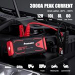 Povasee Starthilfe Powerbank, 3000A Auto Starthilfe für 12V Fahrzeuge