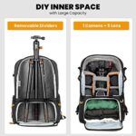 TARION Wasserdichter Kamerarucksack für DSLR - Grosse Tasche mit Laptopfach