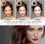 MICCYE Ringlicht mit Stativ 10 Zoll RGB Ring Light Gesamthöhe 180cm Ringleuchte Selfie Ringlicht Handy für Video Makeup Fotografie