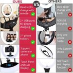 LED-Ringlicht mit Stativständer, Selfie-Ringlicht, 48,3 cm, LCD-Display, Touchscreen, dimmbares Licht für Make-up