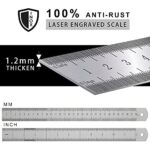 Preciva Streichmass 300 mm, Kombinationswinkel für 45° & 90°, Holzbearbeitung & Heimwerken