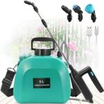 SYLSTAR Elektrischer 5L Drucksprüher mit USB-Aufladung & Teleskopstab