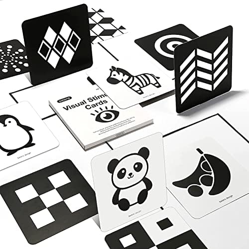 beiens Sensory Toys Karten, Schwarz und Weiß Neugeborenen Gehirn Entwicklung Spielzeug