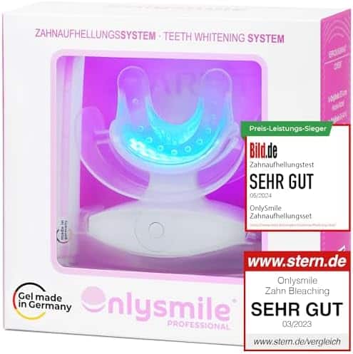 OnlySmile Zahnbleaching Set – Professionelles All-in-One Teeth Whitening Kit für sofort weisse Zähne