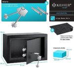KESSER® Tresor Möbeltresor mit Doppelbartschloss, inkl. Schlüssel & Befestigungsschrauben