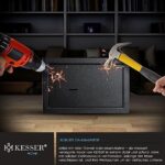 KESSER® Tresor Möbeltresor mit Doppelbartschloss, inkl. Schlüssel & Befestigungsschrauben