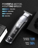 RENPHO Profi Haarschneider, 0mm T-Klingen-Trimmer mit LED-Anzeige