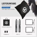 2er-Set LED Videolicht – 25×20 cm, 15W, dimmbar (2800–6500K), inkl. 160 cm Stativ, Typ-C Adapter & Ladegerät
