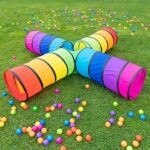 NUBUNI Kinder Krabbeltunnel XXL/XL - Indoor & Outdoor Spieltunnel, Ab 1 Jahr