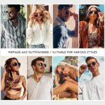 SUNGAIT Runde Vintage Polarisierte Sonnenbrille Unisex Retro Metallrahmen
