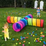 NUBUNI Kinder Krabbeltunnel XXL/XL - Indoor & Outdoor Spieltunnel, Ab 1 Jahr