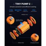 Flextailgear Tiny Pump 2X – Kompakte USB-Luftpumpe, 1300mAh Akku, Aufblasen & Absaugen für Luftmatratzen, Schwimmringe, Vakuumbeutel
