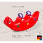 BIG-Sammy-Rocker - Kinderwippe für 1 bis 3 Personen, mit süßen Rückenschuppen und stabilen Griffen, belastbar bis zu 50 kg