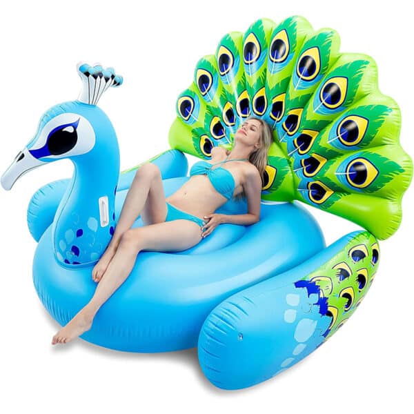 JOYIN Riesiger Pfauen-Schwimmring – Pool-Floatie für Erwachsene & Kinder