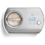 SPRINGLANE Eismaschine Elli 1,2 L mit selbstkühlendem Kompressor 135 W, Eiscrememaschine aus Edelstahl mit entnehmbarem Eisbehälter, inkl. Rezeptheft