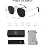 SOJOS Polygon Sonnenbrille Unisex Polarisiert & Verspiegelt