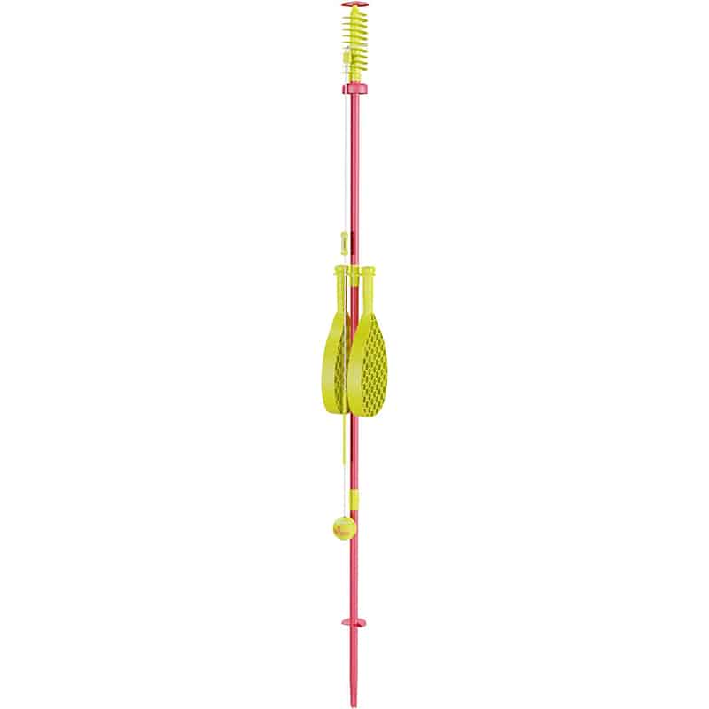 Swingball Classic Original | Rot & Gelb | Outdoor-Spiel mit Tennisball & 2 Schlägern | Für alle ab 5 Jahren