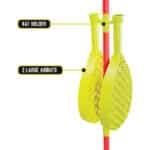 Swingball Classic Original | Rot & Gelb | Outdoor-Spiel mit Tennisball & 2 Schlägern | Für alle ab 5 Jahren