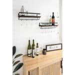 Mkono Wandmontierte Weinregale 2er Set