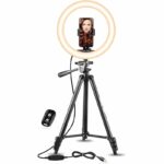 UBeesize Ringlicht mit Stativ, 12 Zoll Selfie Ringlicht mit 50 Zoll Stativ für Live Stream/Makeup/YouTube Video/Fotografie
