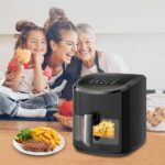 Euary XXL Heißluftfritteuse 7,5L, 1700W, 12 Programme, Fettfrei