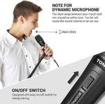 TONOR Dynamisches Mikrofon mit XLR-Kabel, 6,35mm Klinke - Ideal für Karaoke, DVD und KTV Audio