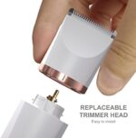 OLOV Elektrischer Damenrasierer: Intimbereich, Nasenhaartrimmer, USB-Ladestation, wasserdicht