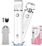 Cayzor Intimrasierer für Frauen - 2-in-1 Nass/Trocken, Wasserdicht, Kabellos, Schmerzlos