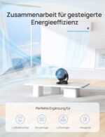 Dreo 28dB Leiser Tischventilator, 21M Windentfernung Ventilator mit Kühlung 3-Geschwindigstufe 120° verstellbar Neigungswinkel Turbo-Luftzirkulator, geeignet für Schlafzimmer Büro, Fox One