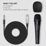 TONOR Dynamisches Mikrofon mit XLR-Kabel, 6,35mm Klinke - Ideal für Karaoke, DVD und KTV Audio