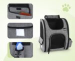 Pecute Haustier-Rucksack – Faltbar, Erweiterbar, Transparentes Netzfenster