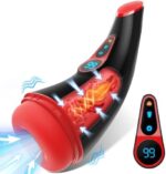 Elektrischer Masturbator für Männer: 9 Saug- & Vibrationsmodi, 3D Realistische Vagina, Heizung & LCD Display