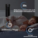 Aigostar Leiser Turmventilator, 4 Modi, 3 Geschwindigkeiten, 12H Timer, 65° Oszillation, Fernbedienung, Energiesparend, Schwarz