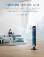 Dreo 28dB Leiser Turmventilator, 106cm, 6 Geschwindigkeiten