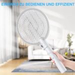 PALONE Elektrische Fliegenklatsche 2024, 3000V Elektro-Mückenklatsche & UV-Mückenlampe, 2-in-1 USB Insektenvernichter