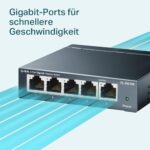 TP-Link 5-Port Gigabit Switch, Metallgehäuse, QoS, IGMP-Snooping, energieeffizient