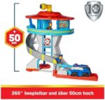 PAW Patrol, Lookout Tower, Hauptquartier Spielset mit 1 Chase Basis Fahrzeug, 2 Chase Figuren und Zubehör
