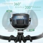 Momcozy Tragbarer Clip-Ventilator, 8000 mAh, 27h Laufzeit, 360° drehbar, LED, USB
