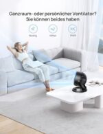 Dreo 28dB Leiser Tischventilator, 21M Windentfernung Ventilator mit Kühlung 3-Geschwindigstufe 120° verstellbar Neigungswinkel Turbo-Luftzirkulator, geeignet für Schlafzimmer Büro, Fox One