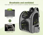 Pecute Haustier-Rucksack – Faltbar, Erweiterbar, Transparentes Netzfenster