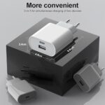 USB-C Ladegerät 20W, 2-Port Adapter für iPhone, iPad, Samsung, Schnellladegerät