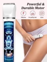 Cayzor Intimrasierer für Frauen – 2-in-1 Nass/Trocken, Wasserdicht, Kabellos, Schmerzlos