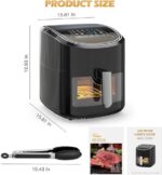 Euary XXL Heißluftfritteuse 7,5L, 1700W, 12 Programme, Fettfrei